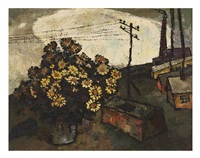 Bouquet dans un paysage à Lianozovo'/..., 1957 Bouquet dans un paysage à Lianozovo'/..., 1957